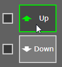 Buttons for height correction in manual mode of the Z axis