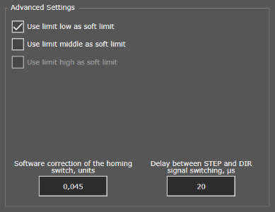 Example of setting the additional motor parameters